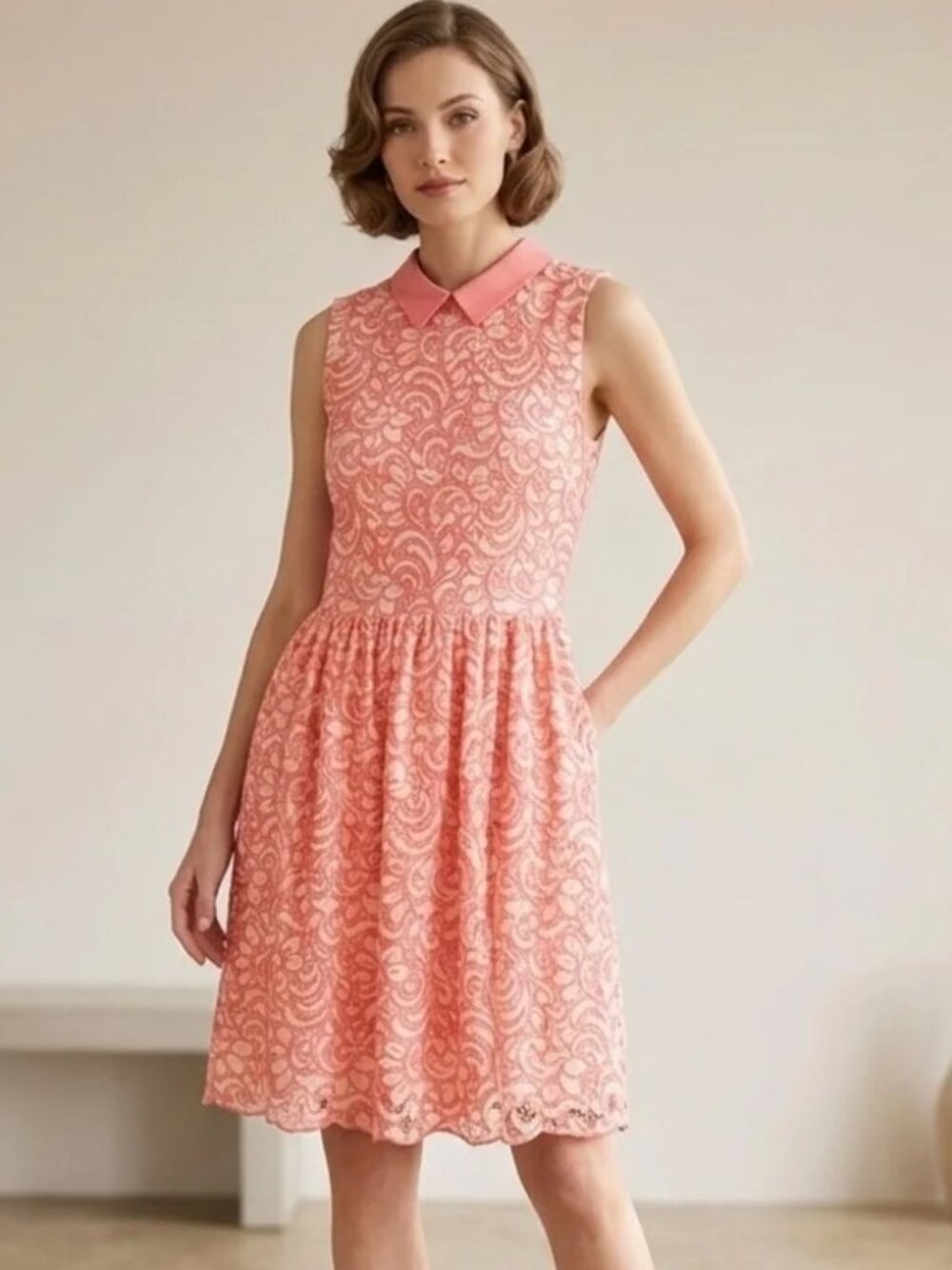 BETSEY JOHNSON Peter Pan collar lace dress